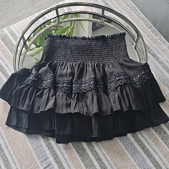 Ramy Brook Dresses & Skirts - Ramy Brook Charcoal Ruffled Mini Skirt